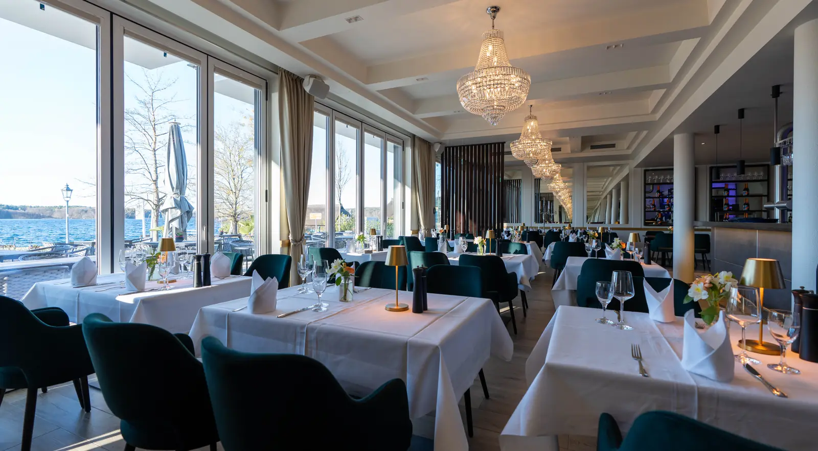 Laid table at Theodors Restaurant
